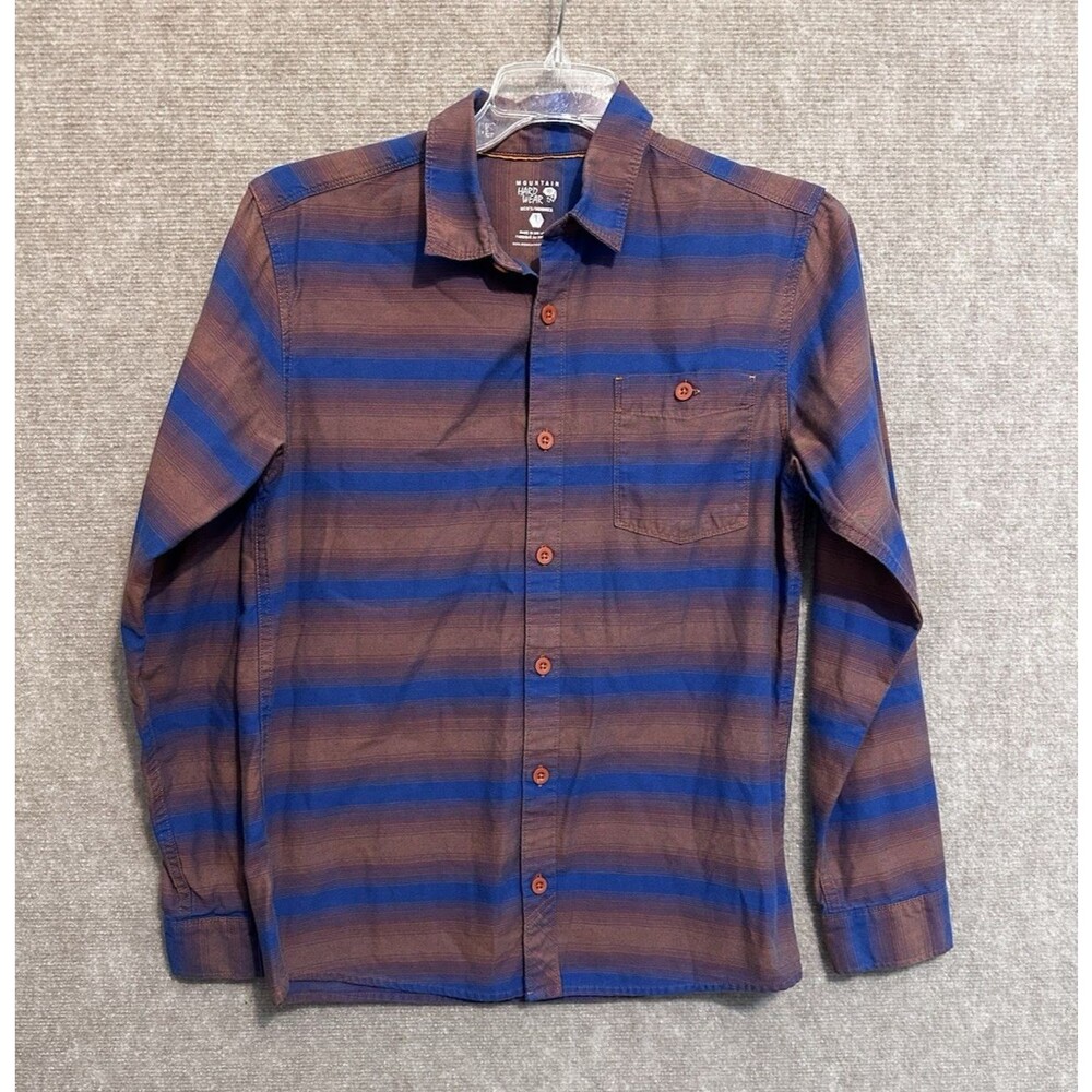 Mountain Hardware Hillstone Button Up Shirt Mens Small Long Sleeve Ombre Striped